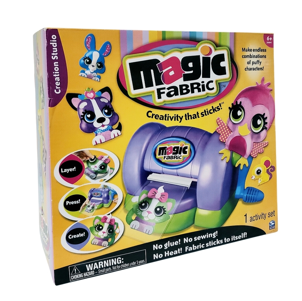 Magic Fabric Creation Studio Make Puffy Characters 3D Stickers and Toys New